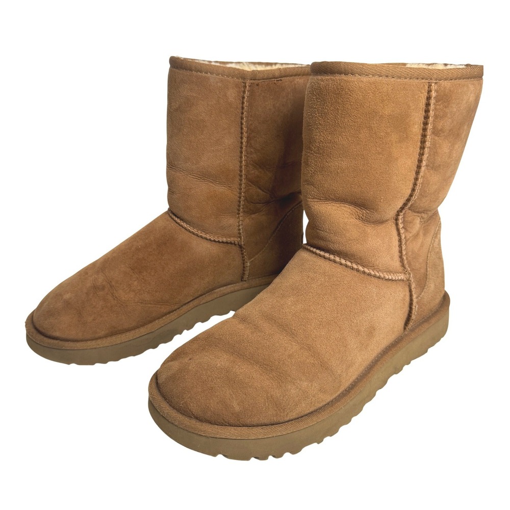 UGG Classic‎ Short II Chestnut Suede Shearling Boots 1016223 Womens 8